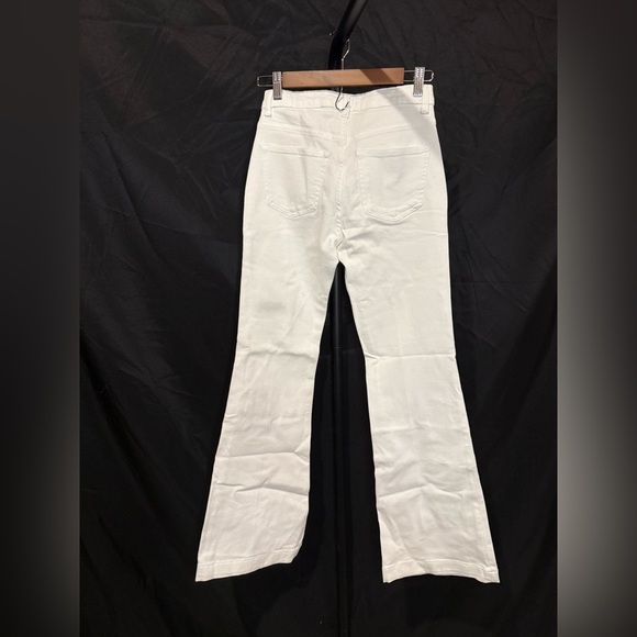 Piombo Women’s size 2 White Flare Long Jeans, 31” inseam - Picture 2 of 5